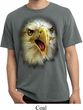 Mens Shirt Big Eagle Face Pigment Dyed Tee T-Shirt