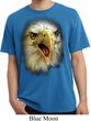 Mens Shirt Big Eagle Face Pigment Dyed Tee T-Shirt
