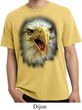 Mens Shirt Big Eagle Face Pigment Dyed Tee T-Shirt