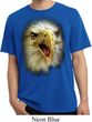 Mens Shirt Big Eagle Face Pigment Dyed Tee T-Shirt