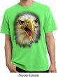 Mens Shirt Big Eagle Face Pigment Dyed Tee T-Shirt