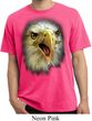 Mens Shirt Big Eagle Face Pigment Dyed Tee T-Shirt