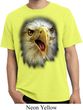 Mens Shirt Big Eagle Face Pigment Dyed Tee T-Shirt