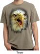 Mens Shirt Big Eagle Face Pigment Dyed Tee T-Shirt