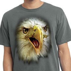 Mens Shirt Big Eagle Face Pigment Dyed Tee T-Shirt Mens Shirt Big Eagle Face Pigment Dyed Tee T-Shirt