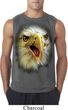 Mens Shirt Big Eagle Face Sleeveless Tee T-Shirt