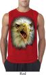 Mens Shirt Big Eagle Face Sleeveless Tee T-Shirt