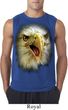 Mens Shirt Big Eagle Face Sleeveless Tee T-Shirt
