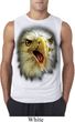 Mens Shirt Big Eagle Face Sleeveless Tee T-Shirt