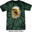 Mens Shirt Big Eagle Face Spider Tie Dye Tee T-shirt