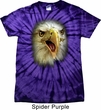 Mens Shirt Big Eagle Face Spider Tie Dye Tee T-shirt