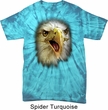 Mens Shirt Big Eagle Face Spider Tie Dye Tee T-shirt