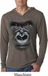 Mens Shirt Big Gorilla Face Lightweight Hoodie Tee T-Shirt