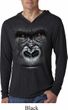 Mens Shirt Big Gorilla Face Lightweight Hoodie Tee T-Shirt