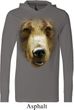 Mens Shirt Big Grizzly Bear Face Lightweight Hoodie Tee