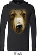Mens Shirt Big Grizzly Bear Face Lightweight Hoodie Tee