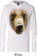 Mens Shirt Big Grizzly Bear Face Lightweight Hoodie Tee
