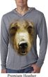 Mens Shirt Big Grizzly Bear Face Lightweight Hoodie Tee T-Shirt