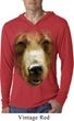 Mens Shirt Big Grizzly Bear Face Lightweight Hoodie Tee T-Shirt