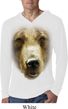Mens Shirt Big Grizzly Bear Face Lightweight Hoodie Tee T-Shirt