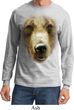 Mens Shirt Big Grizzly Bear Face Long Sleeve Tee T-Shirt