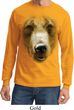 Mens Shirt Big Grizzly Bear Face Long Sleeve Tee T-Shirt