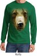 Mens Shirt Big Grizzly Bear Face Long Sleeve Tee T-Shirt
