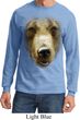 Mens Shirt Big Grizzly Bear Face Long Sleeve Tee T-Shirt