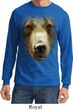 Mens Shirt Big Grizzly Bear Face Long Sleeve Tee T-Shirt
