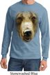 Mens Shirt Big Grizzly Bear Face Long Sleeve Tee T-Shirt