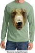 Mens Shirt Big Grizzly Bear Face Long Sleeve Tee T-Shirt