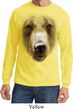 Mens Shirt Big Grizzly Bear Face Long Sleeve Tee T-Shirt