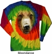 Mens Shirt Big Grizzly Bear Face Long Sleeve Tie Dye Tee T-shirt