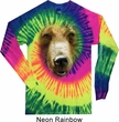 Mens Shirt Big Grizzly Bear Face Long Sleeve Tie Dye Tee T-shirt