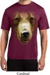 Mens Shirt Big Grizzly Bear Face Moisture Wicking Tee T-Shirt