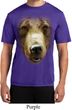 Mens Shirt Big Grizzly Bear Face Moisture Wicking Tee T-Shirt