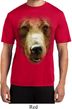 Mens Shirt Big Grizzly Bear Face Moisture Wicking Tee T-Shirt