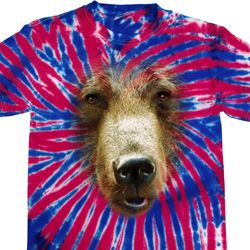 Mens Shirt Big Grizzly Bear Face Patriotic Tie Dye Tee T-shirt Mens Shirt Big Grizzly Bear Face Patriotic Tie Dye Tee T-shirt