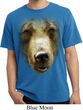Mens Shirt Big Grizzly Bear Face Pigment Dyed Tee T-Shirt