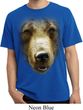 Mens Shirt Big Grizzly Bear Face Pigment Dyed Tee T-Shirt