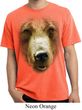 Mens Shirt Big Grizzly Bear Face Pigment Dyed Tee T-Shirt