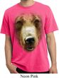 Mens Shirt Big Grizzly Bear Face Pigment Dyed Tee T-Shirt