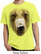 Mens Shirt Big Grizzly Bear Face Pigment Dyed Tee T-Shirt