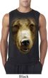 Mens Shirt Big Grizzly Bear Face Sleeveless Tee T-Shirt