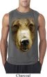 Mens Shirt Big Grizzly Bear Face Sleeveless Tee T-Shirt