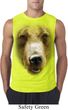 Mens Shirt Big Grizzly Bear Face Sleeveless Tee T-Shirt