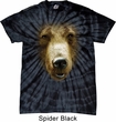 Mens Shirt Big Grizzly Bear Face Spider Tie Dye Tee T-shirt