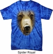 Mens Shirt Big Grizzly Bear Face Spider Tie Dye Tee T-shirt