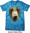 Mens Shirt Big Grizzly Bear Face Spider Tie Dye Tee T-shirt