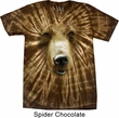 Mens Shirt Big Grizzly Bear Face Spider Tie Dye Tee T-shirt